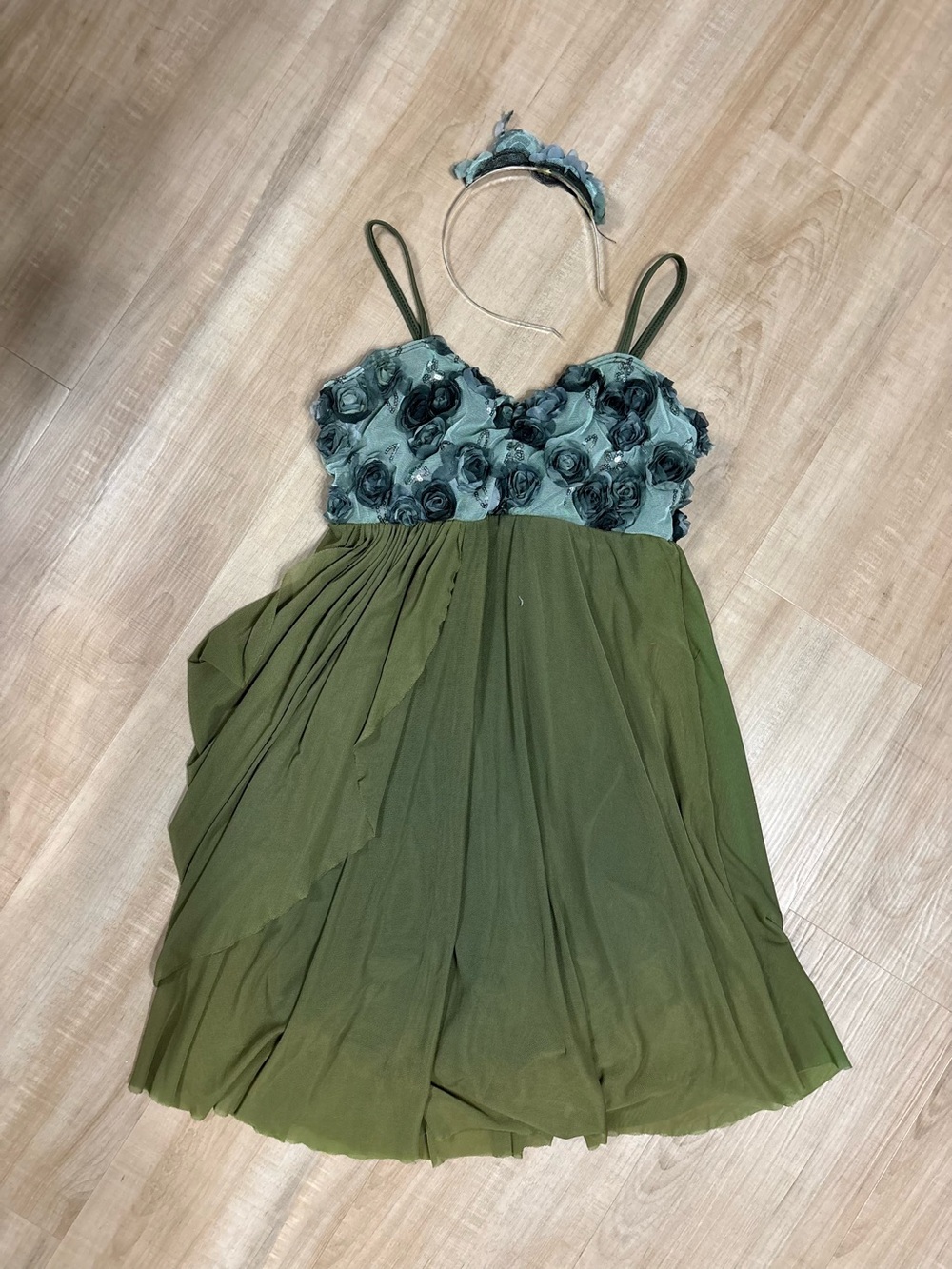 Weissman Green Floral Dance Costume